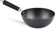 Wok Mini 20cm in Acciaio di Carbonio Non Aderente - Adatto per Piani di Cottura Induttivi e Utensili in Metallo - Resistentente al Lavastoviglie - Garanzia 2 Anni