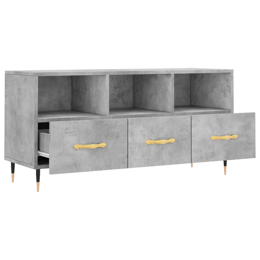 Mobile Porta TV Grigio Cemento 102x36x50 cm Legno Multistrato 829016
