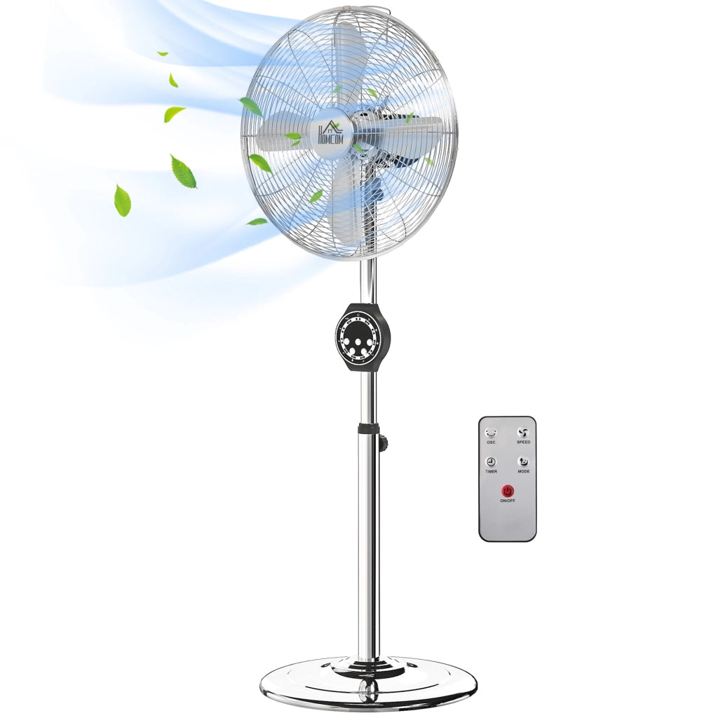 Ventilatore a Piede Regolabile ¨C Zephmum ¨C Argento 120-135 cm