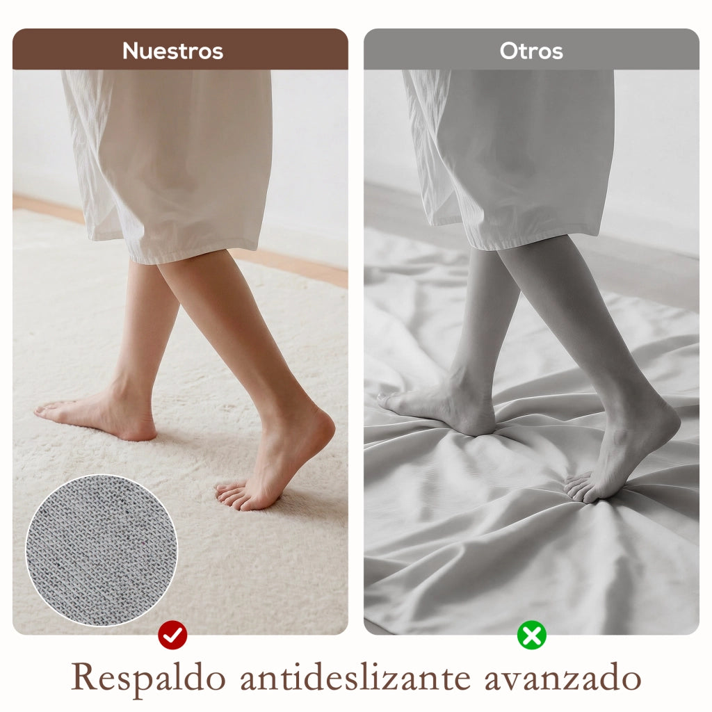 Tappeto Moderno Pelo Lungo Lavabile ¨C zephmum ¨C Crema 120x160 cm