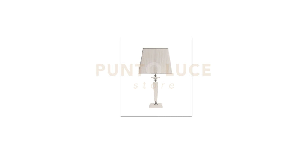 LUME GRANDE CHERUBINI BIANCO E CROMO CON PARALUME BIANCO L.33CM ATTACCO 1 LUCE E27
