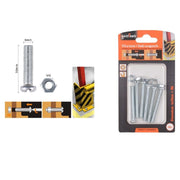 Trade Shop - Set 6 Pz Viti Vite Testa A Croce Tonda 6 X 50mm Con Dadi Dado Esagonale M6 90980 -