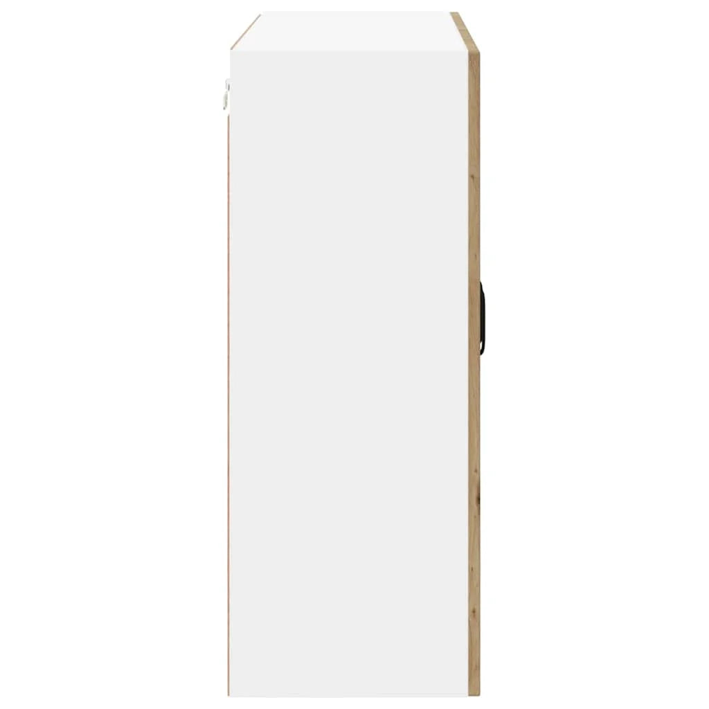 Mobile da cucina rettangolare moderno con pratico spazio contenitivo 80 x 31 x 80 cm realizzato in legno di rovere ingegnerizzato finitura artigianale 02_0054091