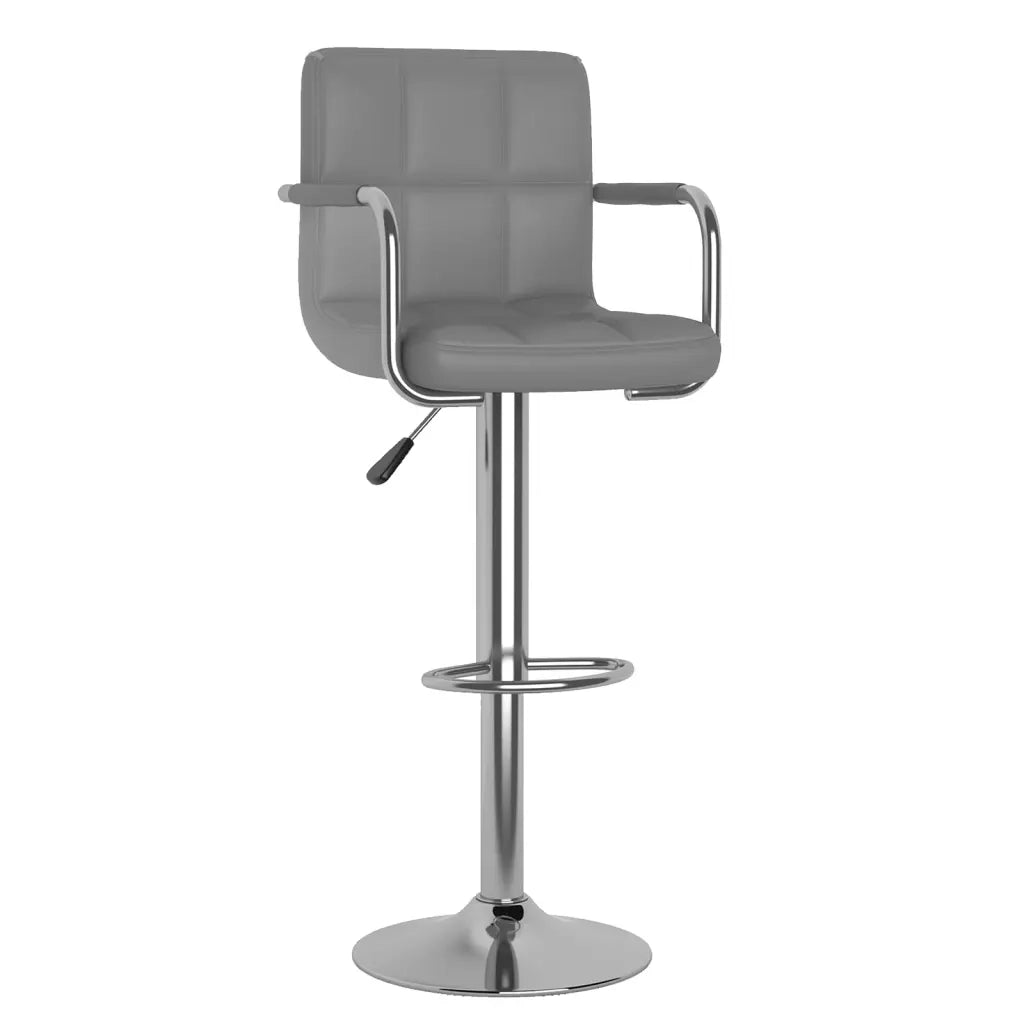 Sgabelli da Bar 2 pz Grigi in Similpelle  cod mxl 55786