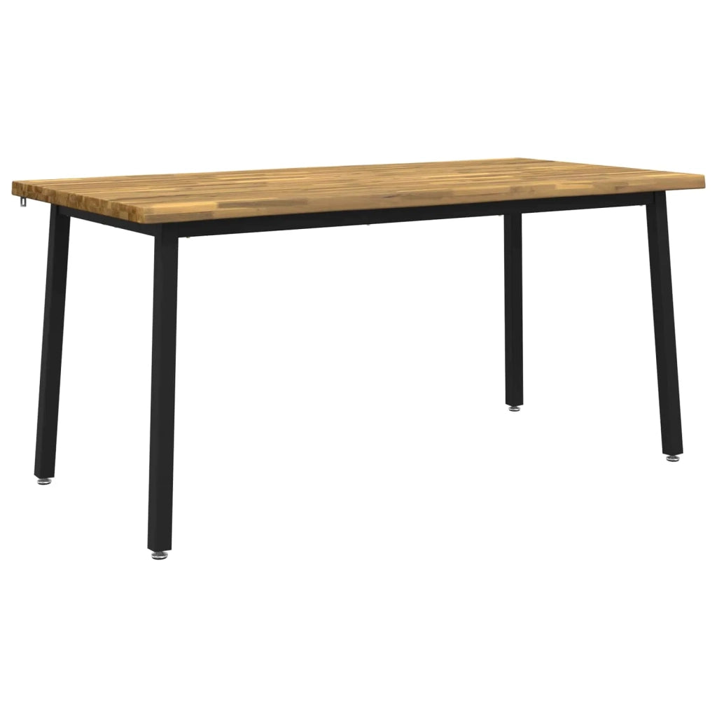 Tavolo da pranzo con bordo vivo 160 x 90 x 75 cm Bianco 3425018