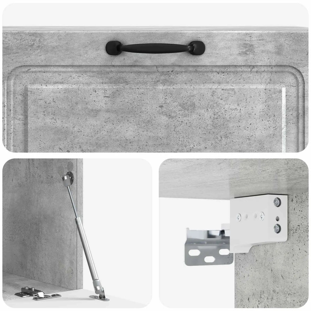 Mobile Porta TV da Muro Grigio Cemento 98 x 41 x 30 cm