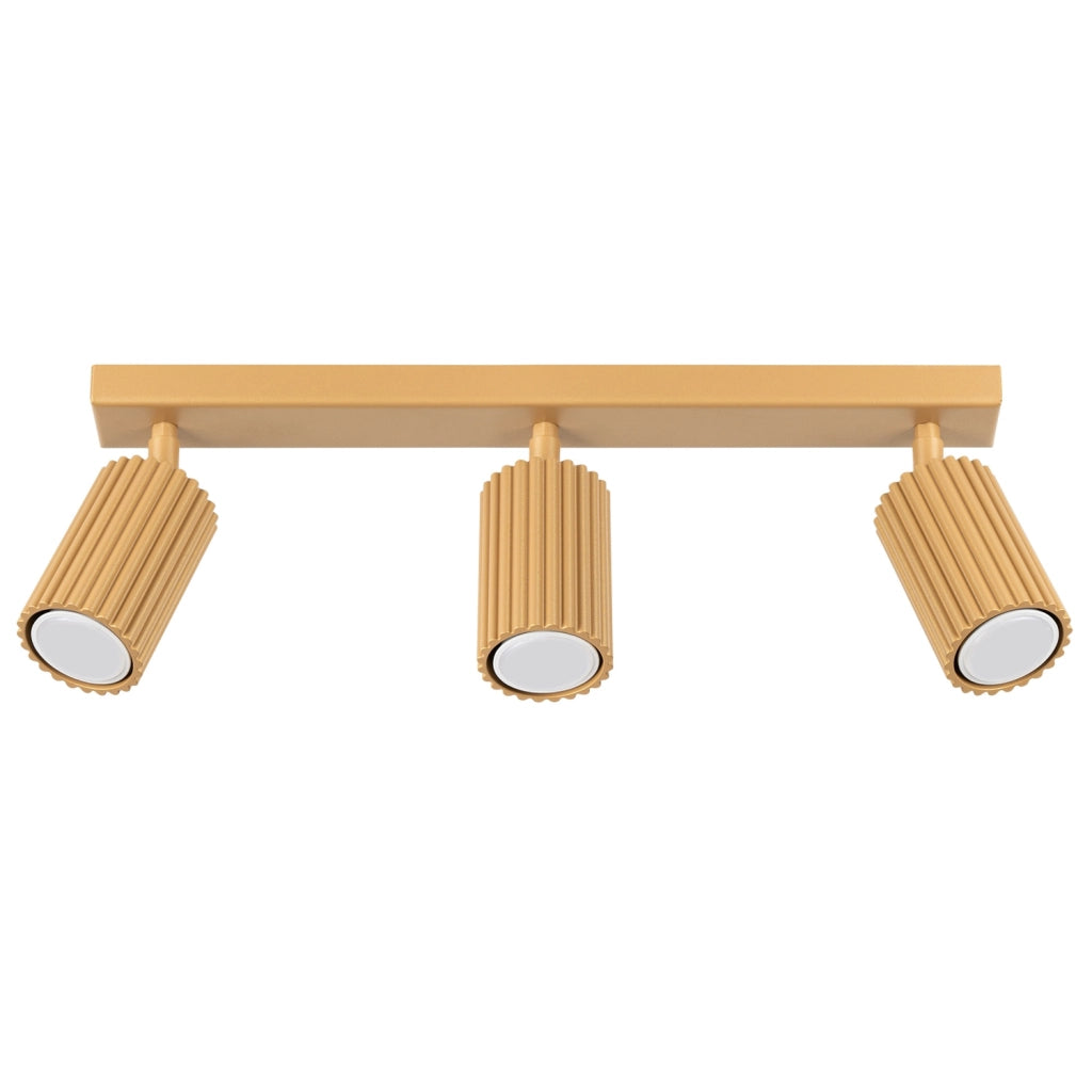 Plafoniera moderna oro su barra 45 cm 3xGU10 orientabili