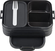 Lunchbox con contenitori, adatto per massimo 4 panini, 900 ml, (nero)