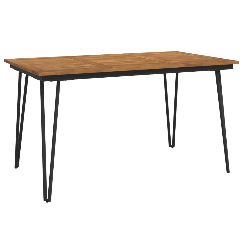 Set Pranzo da Giardino 5 pz Legno Massello di Acacia e Metallo 3155414