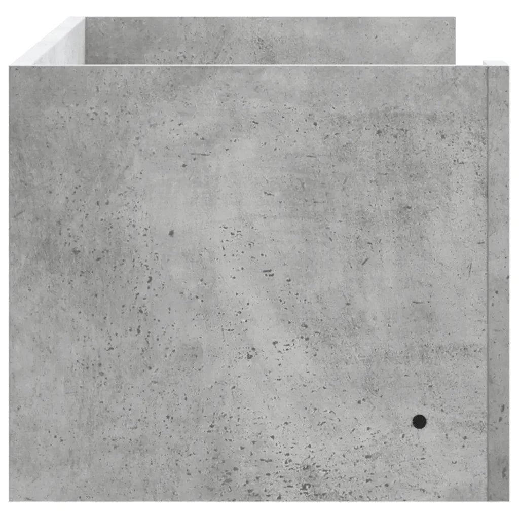 Scaffale a Muro | Mensola a parete Grigio Cemento 100x35x30,5 cm Legno Multistrato