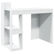 Scrivania tavolo postazione di lavoro mobile per computer studio 103,5 x 56,5 x 94 cm legno ingegnerizzato bianco 02_0023504