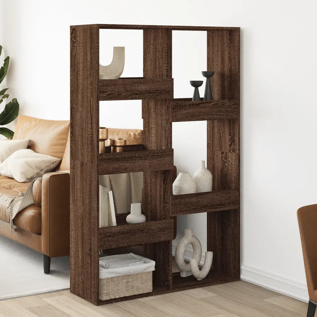 Divisorio Ambienti | Divider per stanze | Paravento Rovere Marrone 100x33x155,5 cm in Truciolato