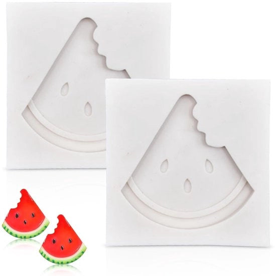 Decorazione per torta a forma di melone in silicone, 2 pezzi, forma 3D, mini, per decorare torte