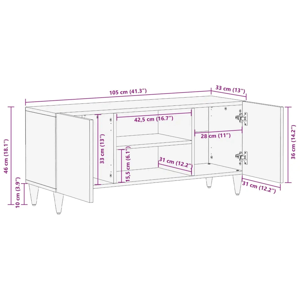 Armadi di Stoccaggio con porta Multicolore 105 x 33,5 x 46 cm CFW9045137