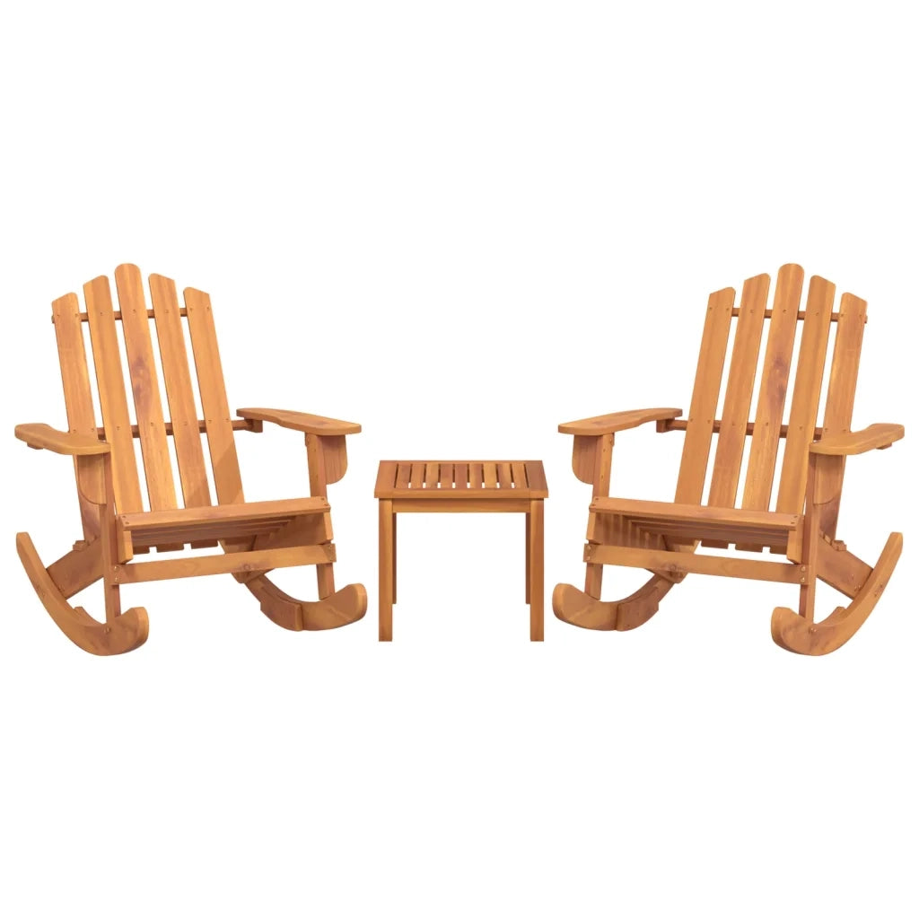 Set Salotto da Giardino Adirondack 3pz Legno Massello di Acaciacod mxl 78455