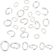 Anelli di connessione in argento sterling 925 - 30 pezzi - con 3 dimensioni - per gioielli - connettori per gioielli - DIY