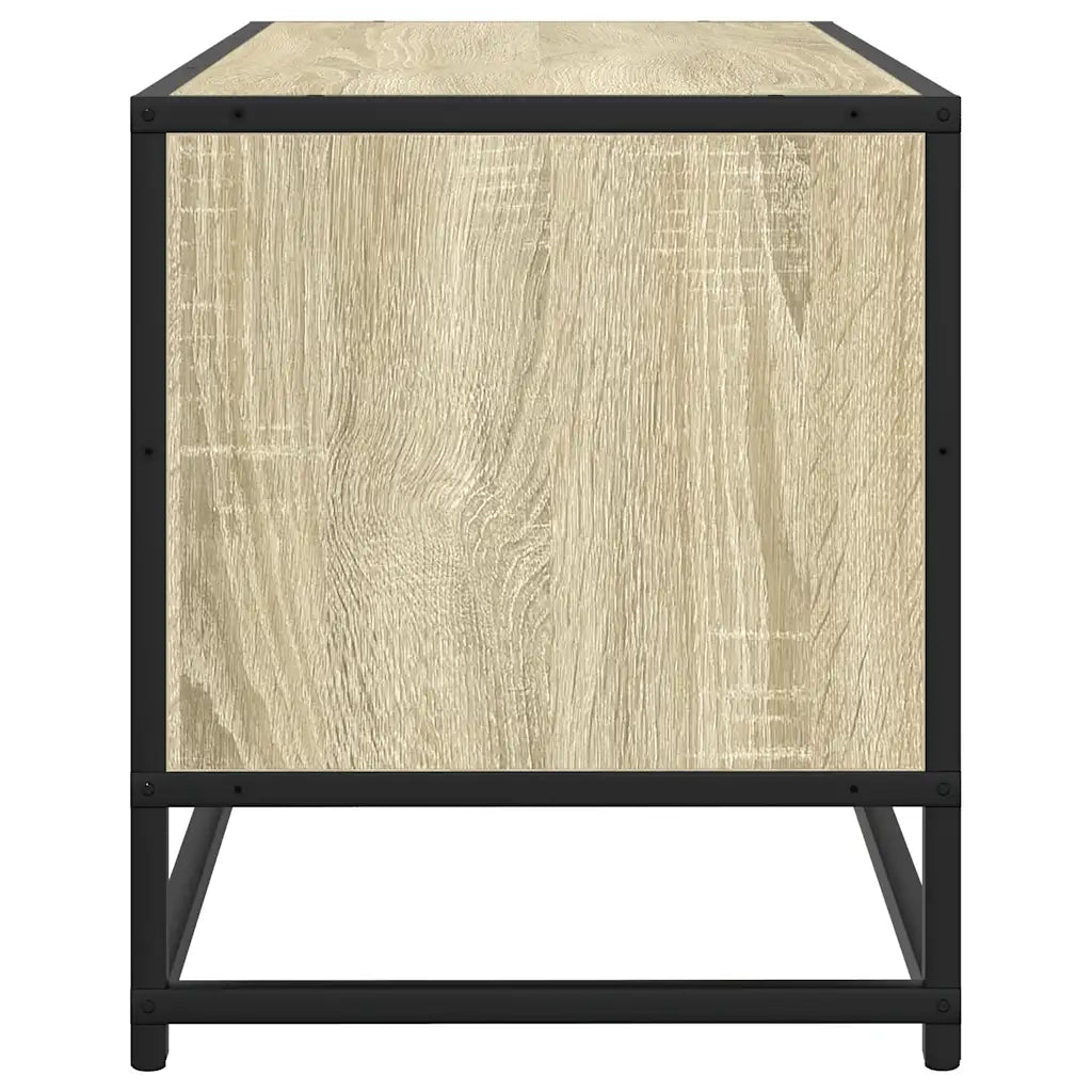 Mobile TV-Credenza per TV-Console TV Rovere Sonoma 80x34,5x40 cm Legno Multistrato Metallo 130152