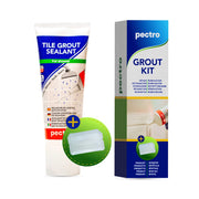 PECTRO Kit Rinnovatore di fughe + Spatola per l'applicazione per piastrelle speciale PER LA DOCCIA 200ml