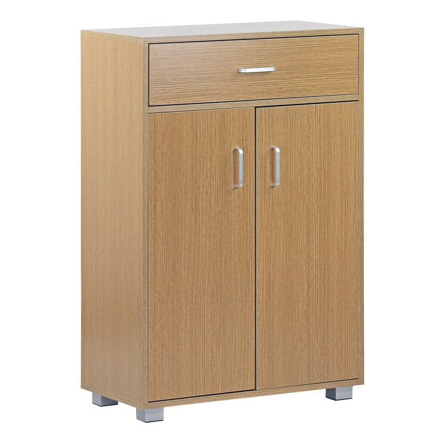 Mobiletto Multiuso 63x95x33 cm in Legno Melaminico Rovere