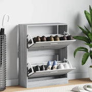 Scarpiera Grigio Sonoma 63x24x81 cm in Legno Multistrato cod mxl 65306