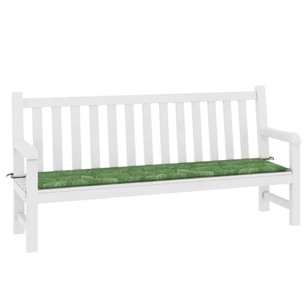 Cuscino Panca da Giardino Motivo a Foglie 200x50x3 cm Tessutocod mxl 70461