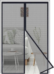 Muggennet con Porta Magnetica - Tende a Vela - 100x220 cm - Nero - Fibra Ottica
