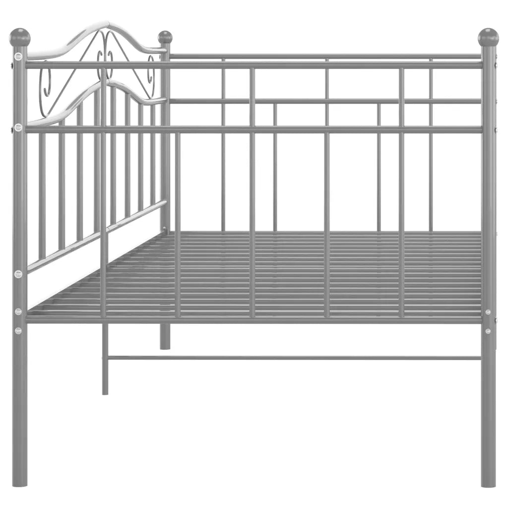Telaio Divano Letto Grigio in Metallo 90x200 cm 324781