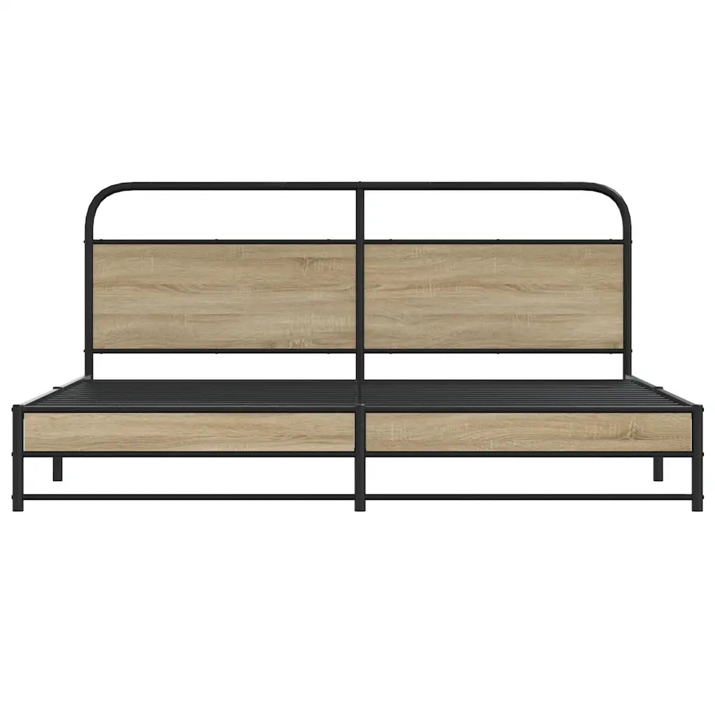 Giroletto senza Materaso in Metallo Rovere Fumo 200x200 cm 3318683