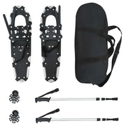Racchette da neve 3 in 1 con bastoni da trekking Argento e Nero CFW5547318