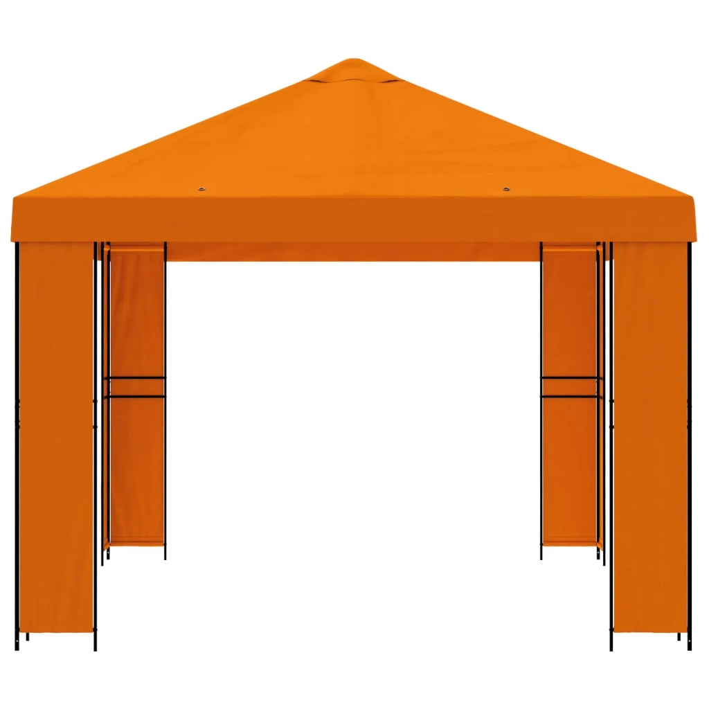 Gazebo 4 × 3 m Arancione Poliestere e Acciaio 190 gsm