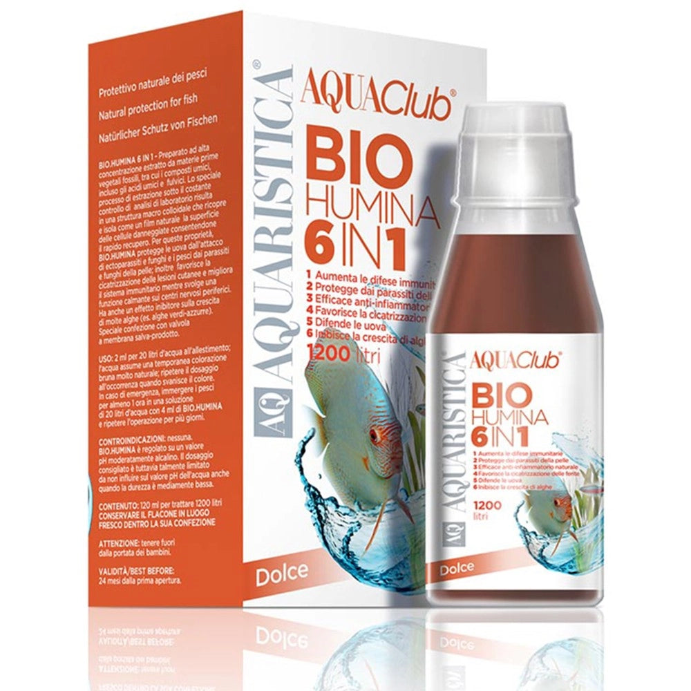 Aquaristica Bio.Humina 6in1 - Protettivo Naturale per Pesci d' acqua Dolce Formato: 120 ml