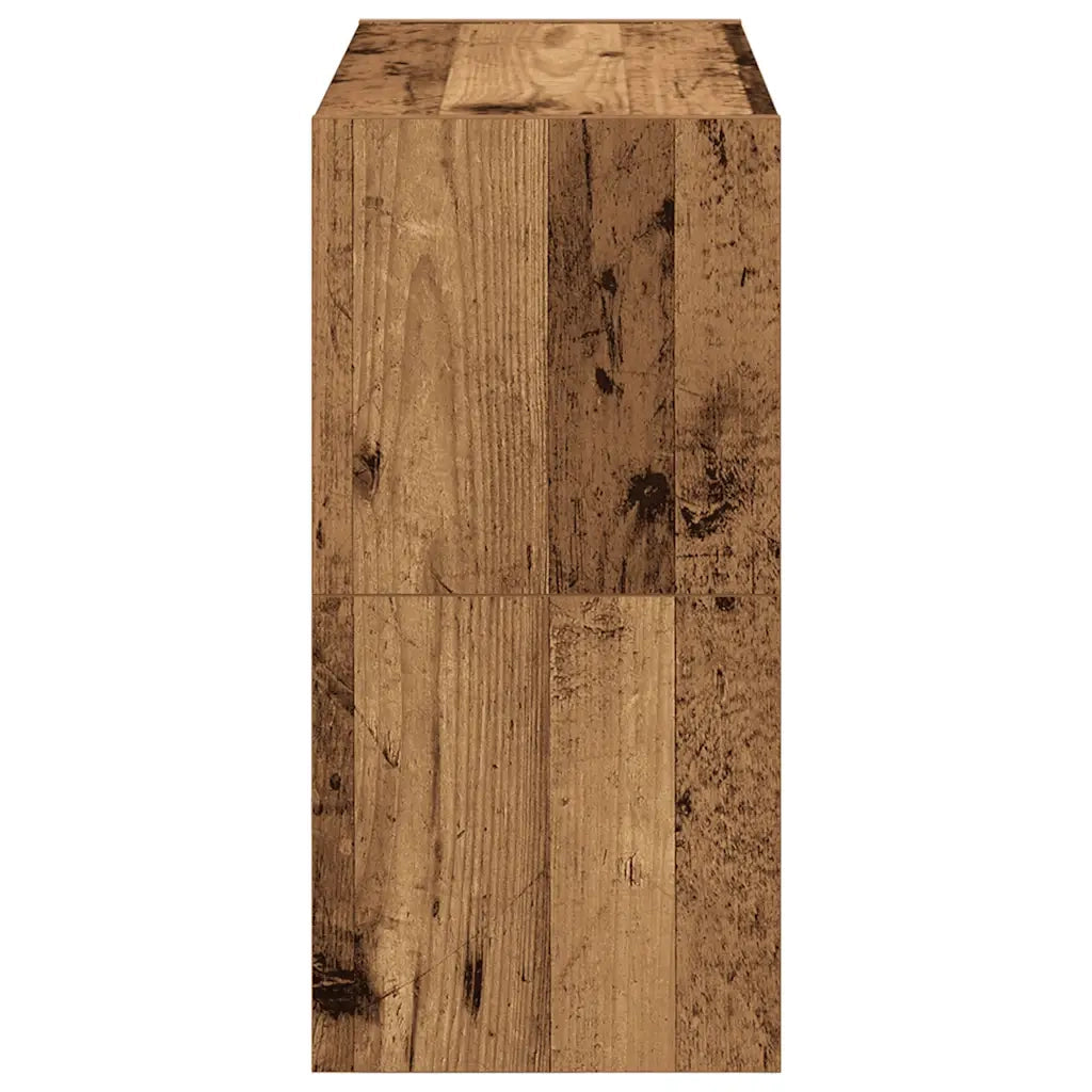 Scarpiere 2 pz Impilabili-Set di 2 Scaffale per scarpe Legno Antico 60x30x30,5 cm
