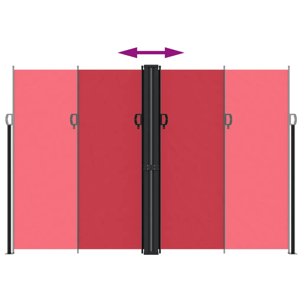 Tenda da Sole Laterale Retrattile Rossa 220x1000 cm 4004777