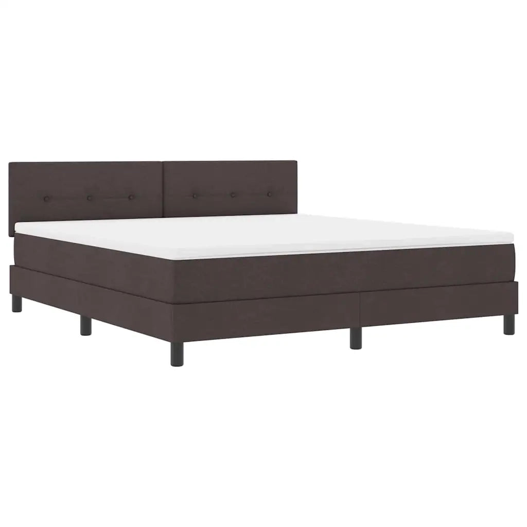 Letto a molle con materasso Marrone Scuro 180 x 200 cm Tessuto 3342229