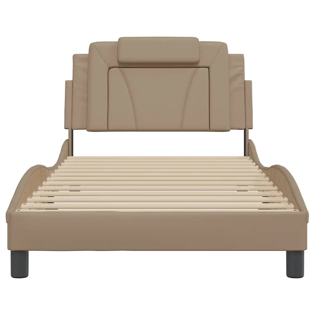 Giroletto Viana senza Materasso Cappuccino 100x200 cm in Similpelle 3208079