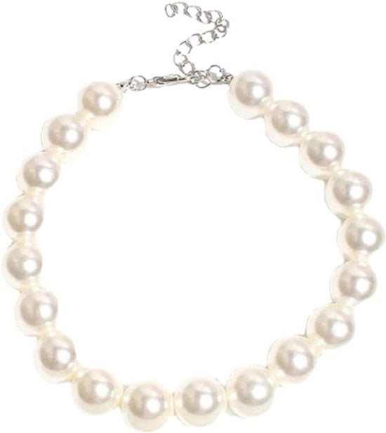 Collare per Animali - Accessori - Gatti e Cani - Bianco - Collana a Perle - Perle - Adatto per Gatti e Cani - Collana a Perle Bianca per Collare per Gatti e Cuccioli