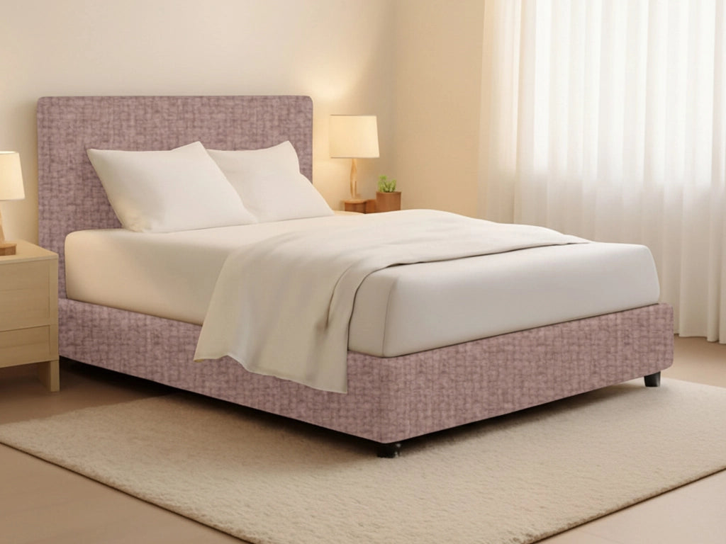 Widnes, Letto Matrimoniale Sfoderabile Made in Italy, Rosa Antico