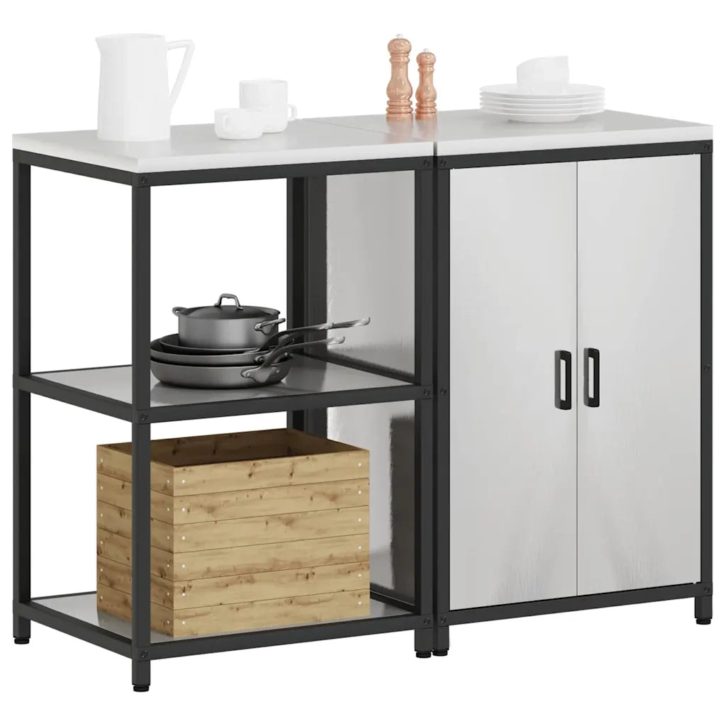Set di Stoccaggio per Cucina 2 pcs Argento Acciaio inossidabile 3392691