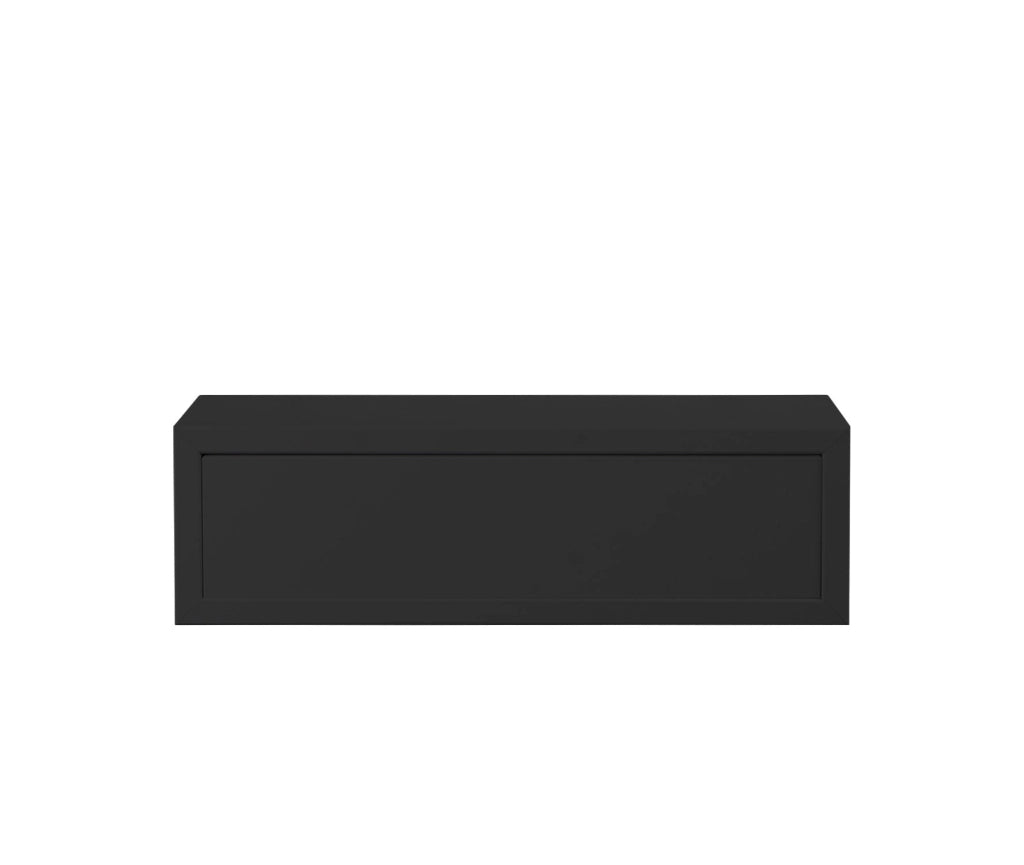 Mensola da Parete 1 Cassetto 45x13,4x20 cm in Fibra di Legno Lego Nero