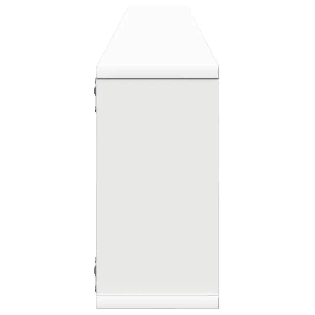 Mensole Parete a Cubo 2 pz Bianco 100x15x30 cm in Multistrato 807079