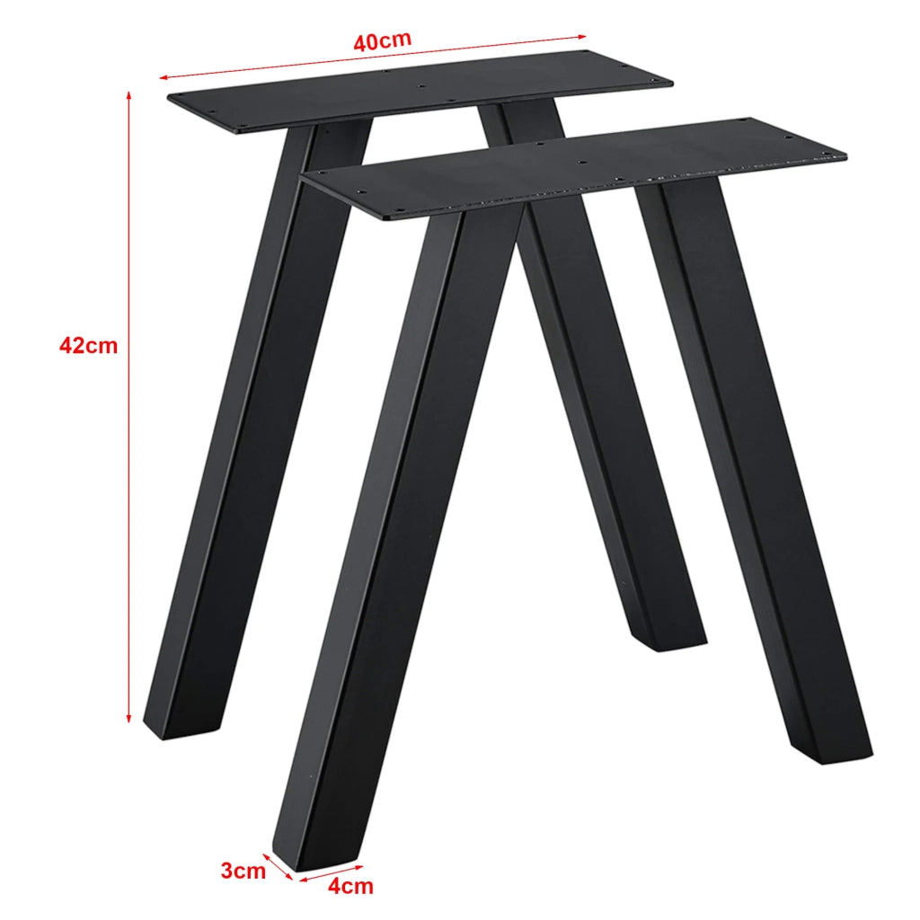 Set di 2 gambe per tavolo nuziale triangolari 42 x 40 cm acciaio nero 03_0008093