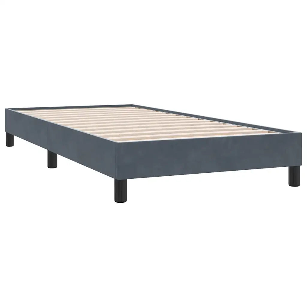 Giroletto a Molle con Materasso Grigio Scuro 80x210 cm Velluto 3317674
