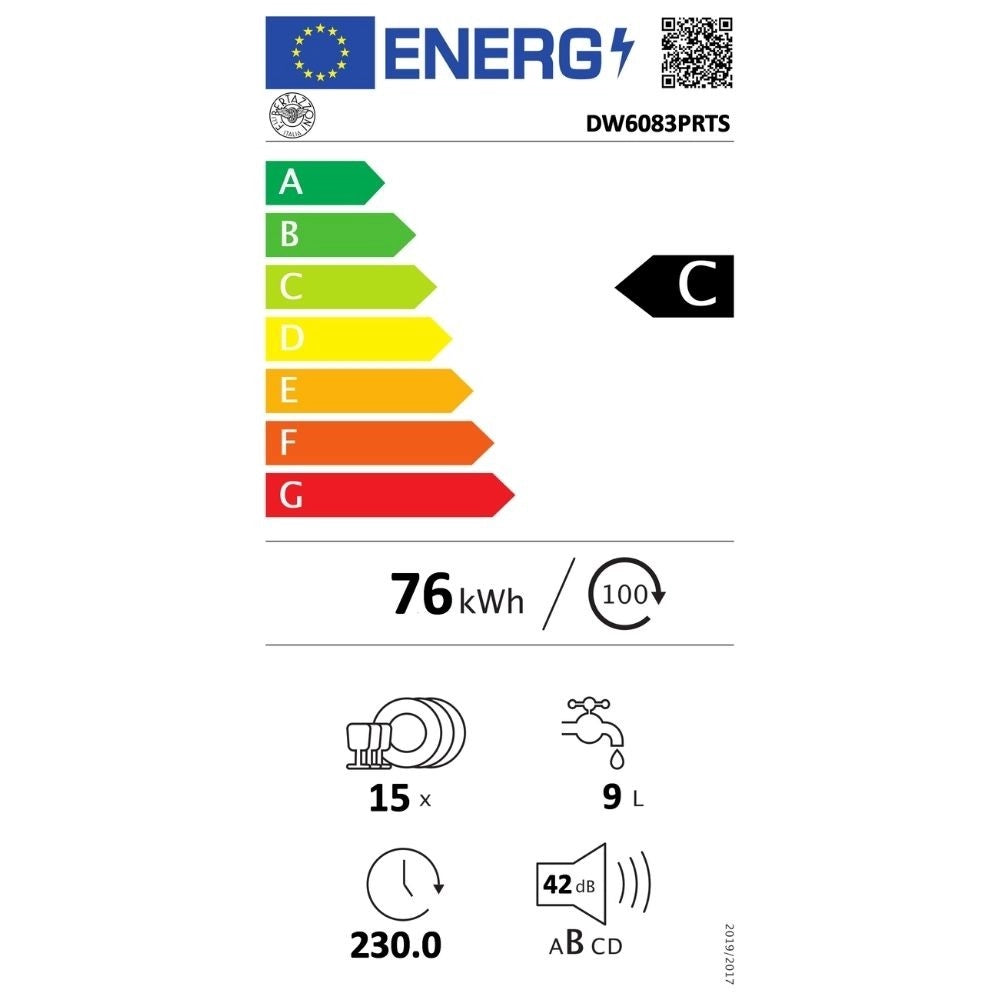 Lavastoviglie Bertazzoni DW6083PRTS incasso totale 60 cm. 15 coperti classe C