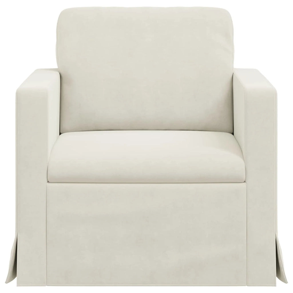 Divano Crema 78 x 78 x 80 cm Velluto 42024411