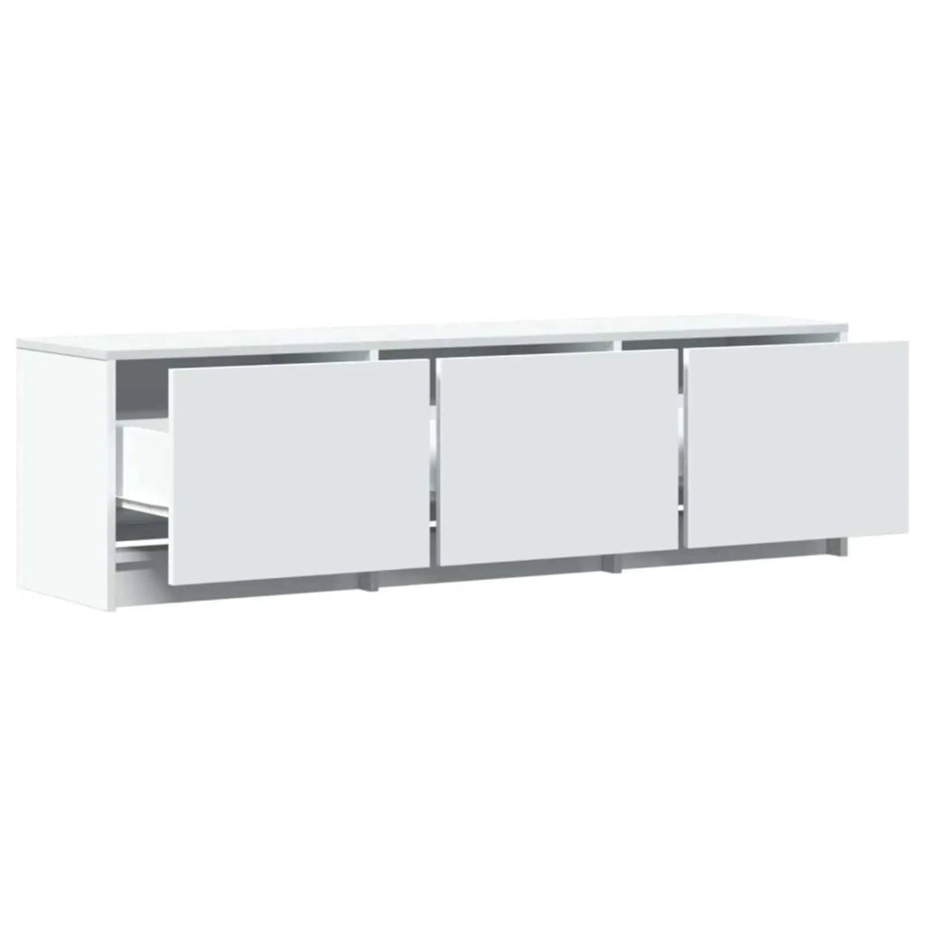 Mobile TV con led Bianco 140 x 34 x 40 cm Legno multistrato
