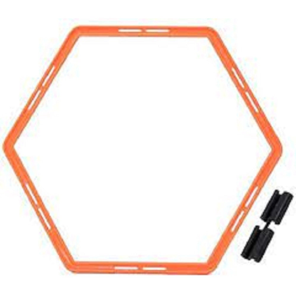 Trade Shop - Set 6pz Cerchi Piatti Allenamento Agilità Esagonale Per Calcio Fitness Da 50cm -