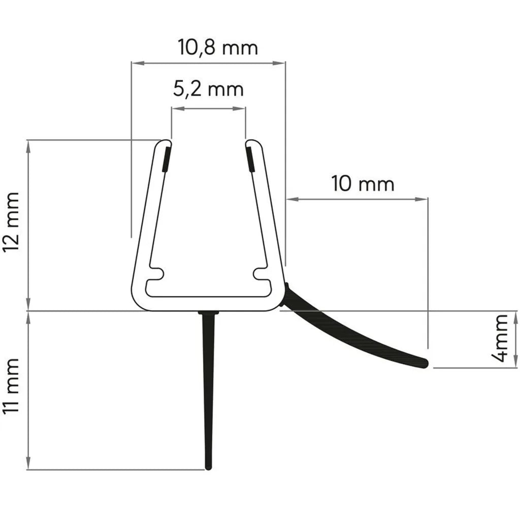 Sealskin Blocco Acqua per Porta Doccia in Vetro 432043