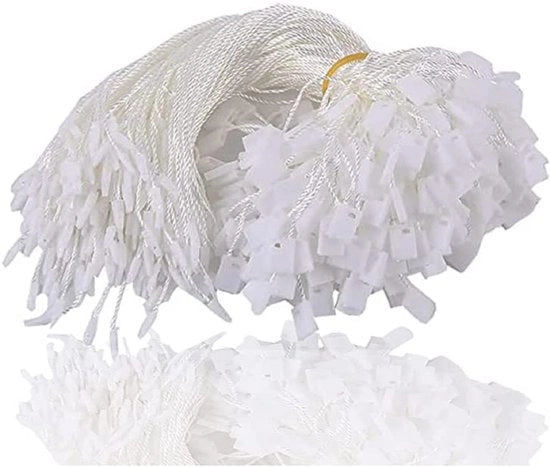 Tessuto adesivo per abbigliamento - Etichette e biglietti prezzi - Materiale tessile e nylon - Bianco - 1000 pezzi - Adatto per uso domestico