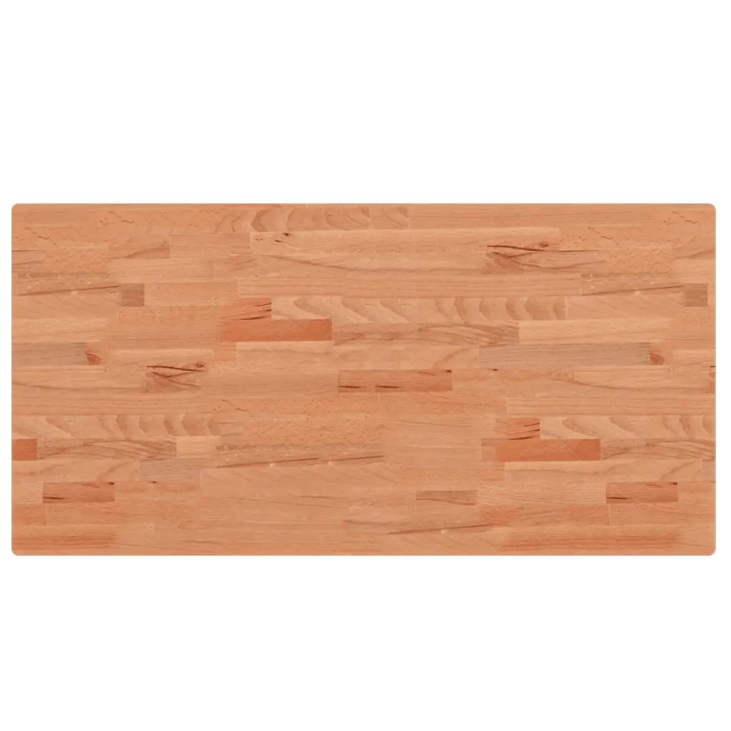 Piano Tavolo 100x50x2,5cm Rettangolare Legno Massello di Faggio 3188894