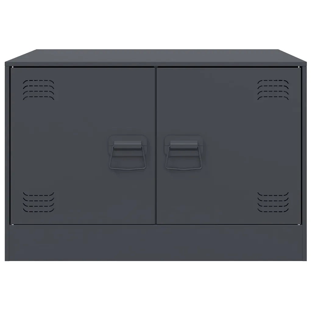 Tavolino da Salotto Antracite 67x50x44 cm in Acciaio